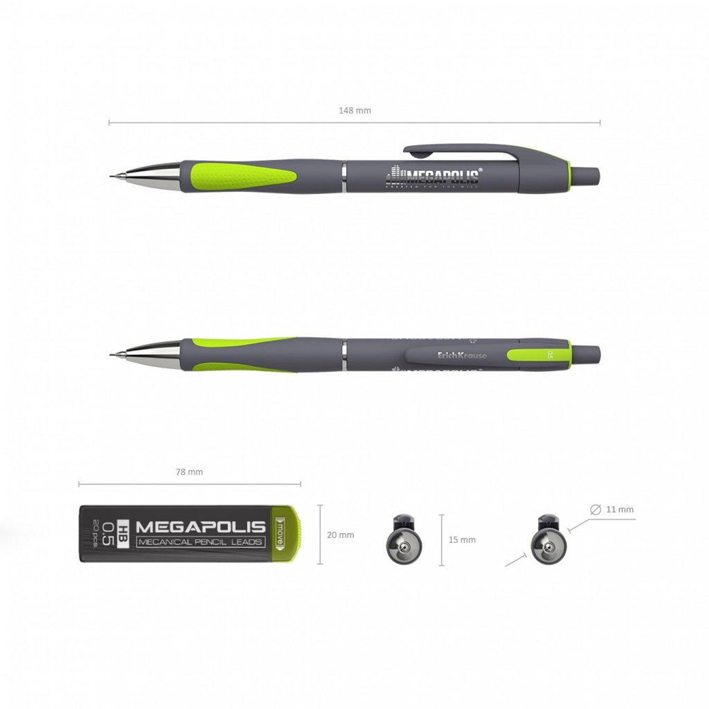 Matita ErichKrause Megapolis Concept con incluse 20 mine 0.5mm