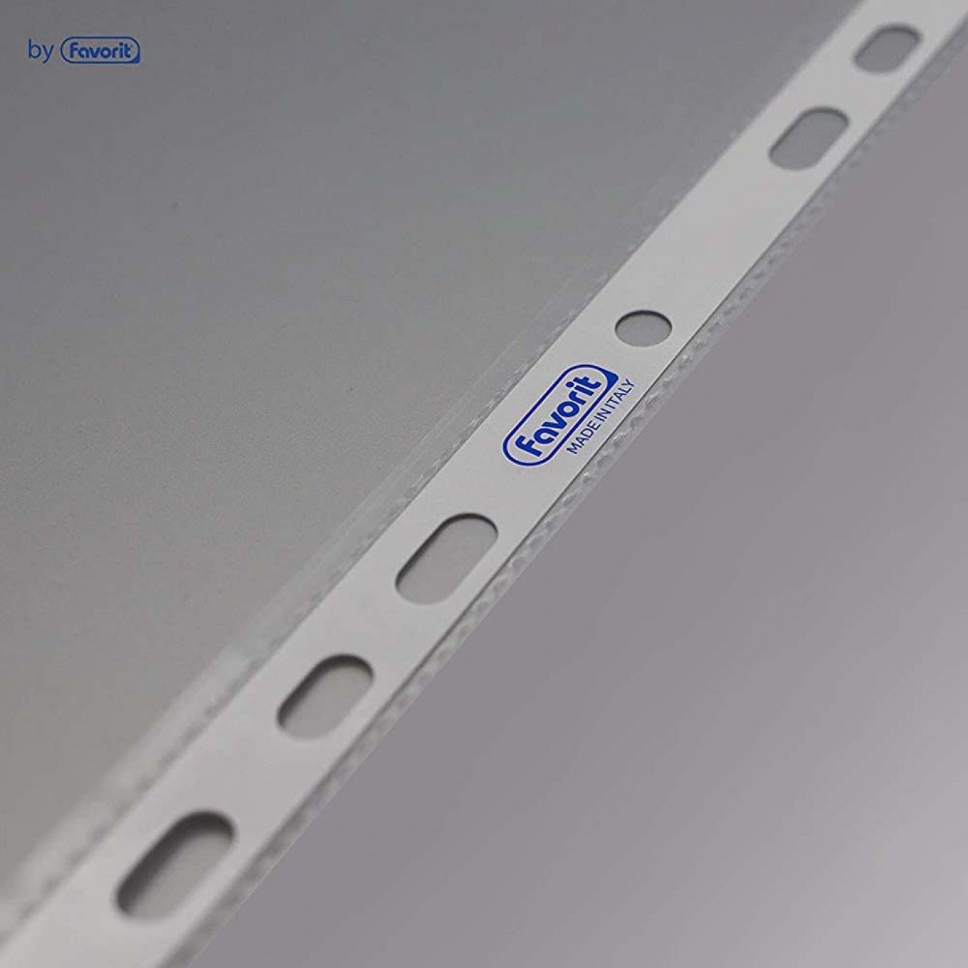 Buste a Foratura Favorit Formato A4 22x30 cm Trasparente Goffrata Buccia d' Arancia confezione da 500