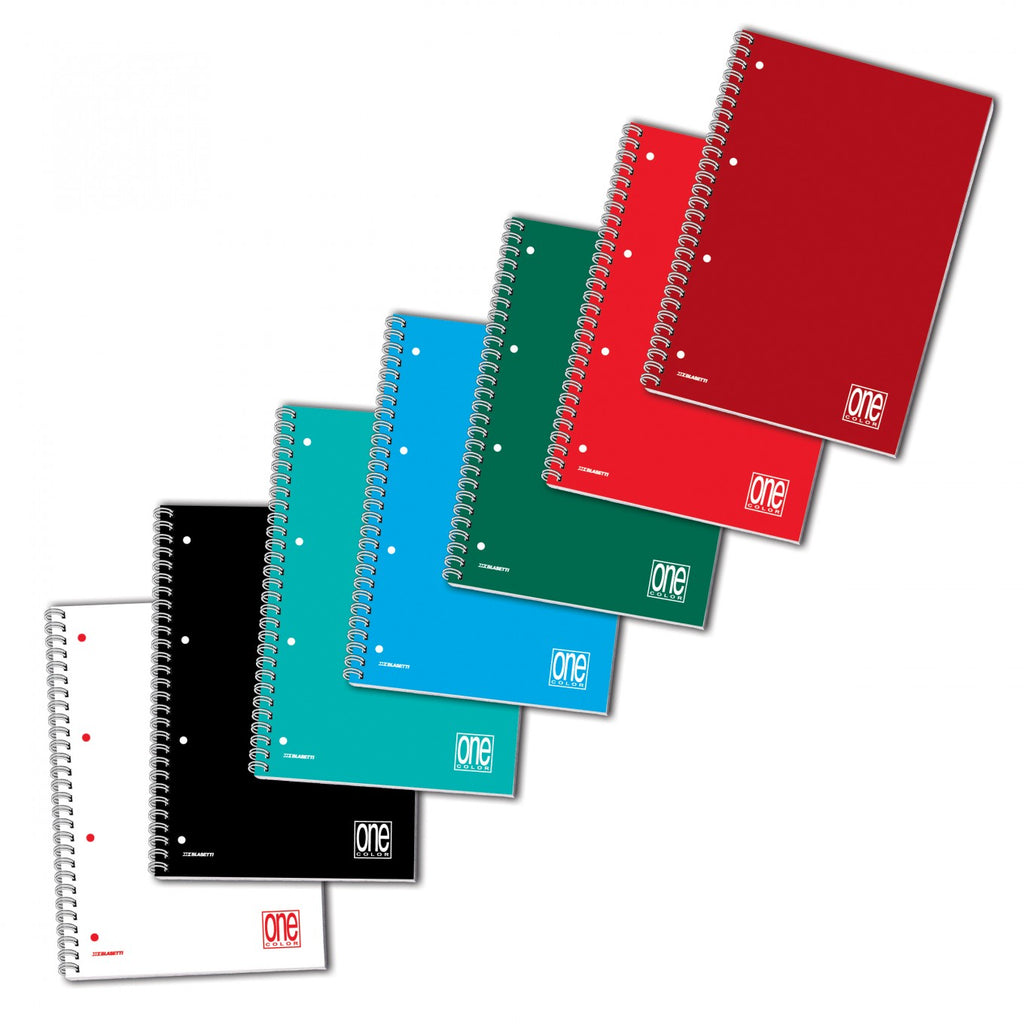 Quaderno One Color con spirale formato A4 - Blasetti Rigatura 5M - Contiene 1 PZ - 80gr