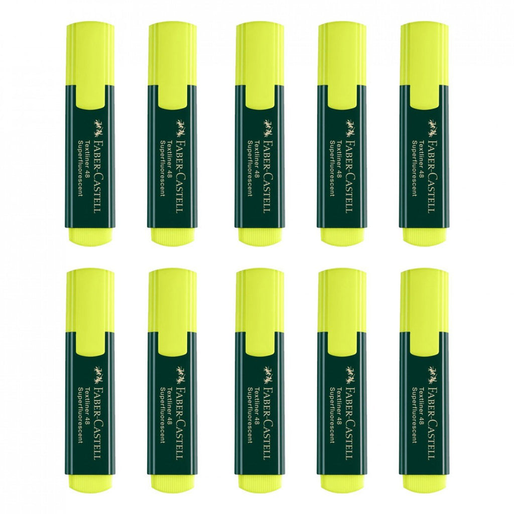 Faber Castell Set Evidenziatori Giallo Textliner 48 - Confezione da 10
