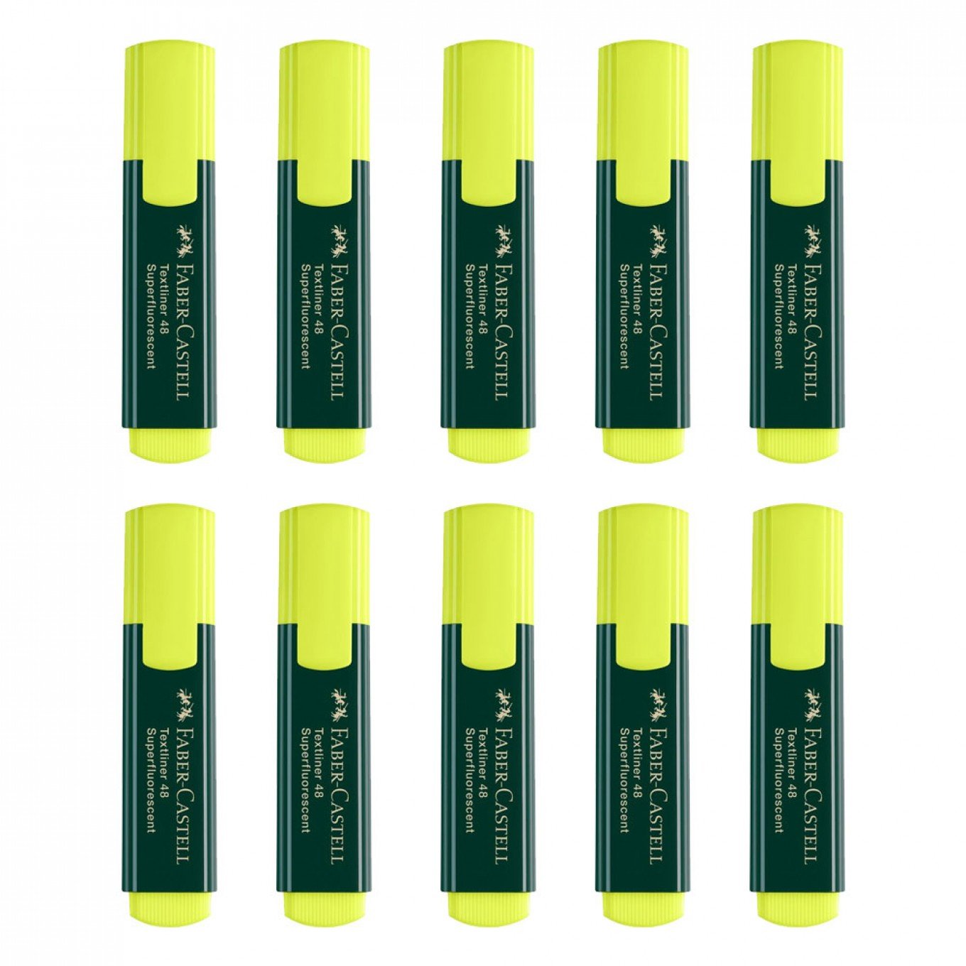 Faber Castell Set Evidenziatori Giallo Textliner 48 - Confezione da 10