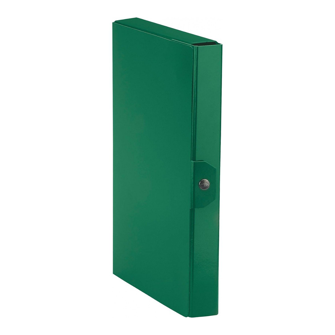 Esselte C24 EUROBOX Cartella per Progetti - 25 x 35 cm - Dorso 4 cm - Verde - Confezione da 1