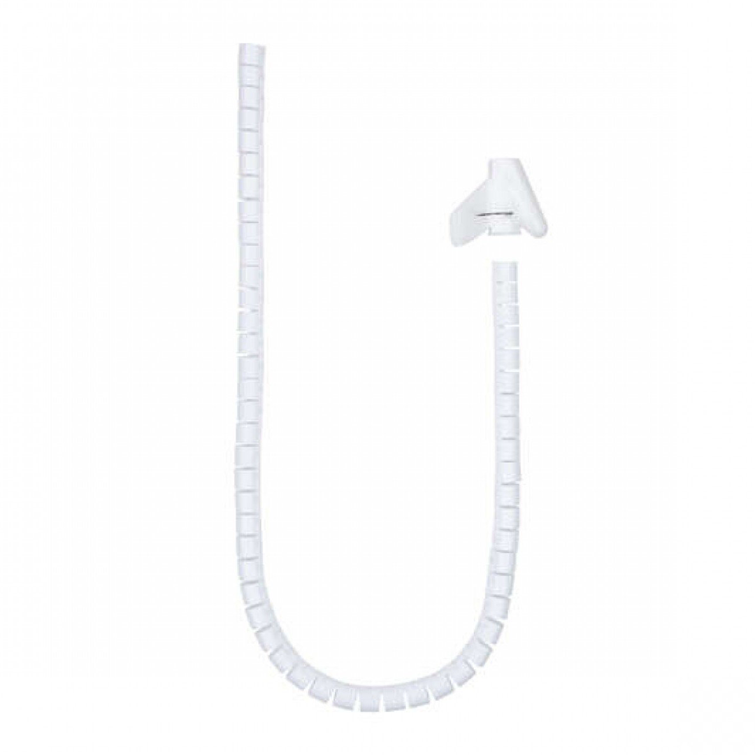 Nanocable Organizzatore di cavi flessibile 25mm - Lunghezza 1m - Colore bianco