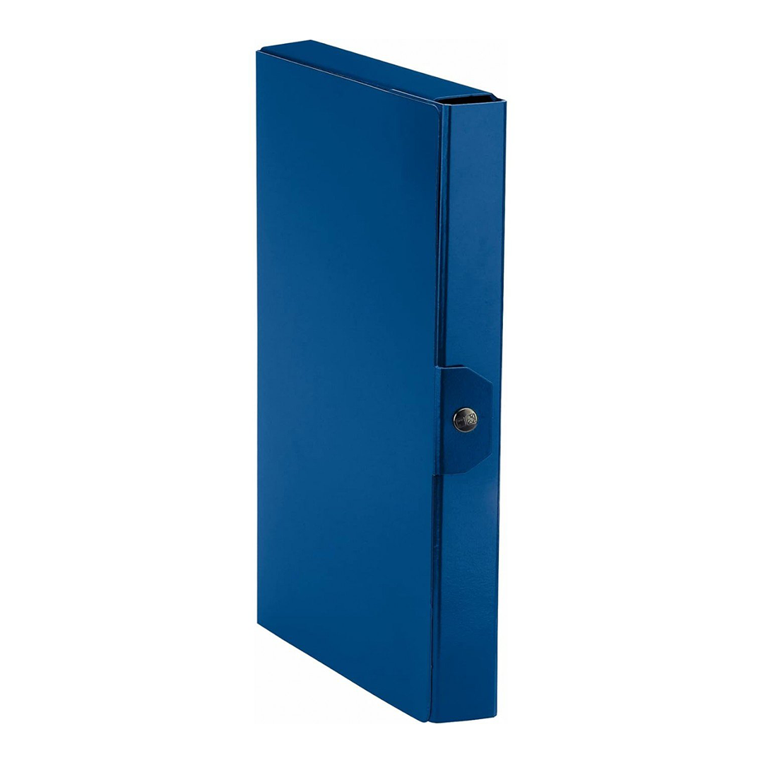 Esselte C24 EUROBOX Cartella per Progetti - 25 x 35 cm - Dorso 4 cm - Blu - Confezione da 1