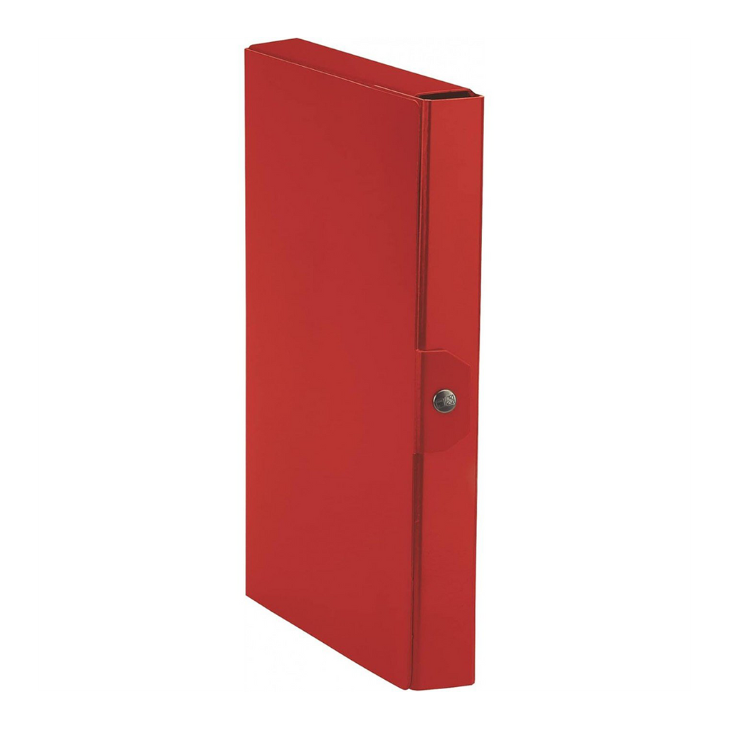 Esselte C24 EUROBOX Cartella per Progetti - 25 x 35 cm - Dorso 4 cm - Rosso - Confezione da 1