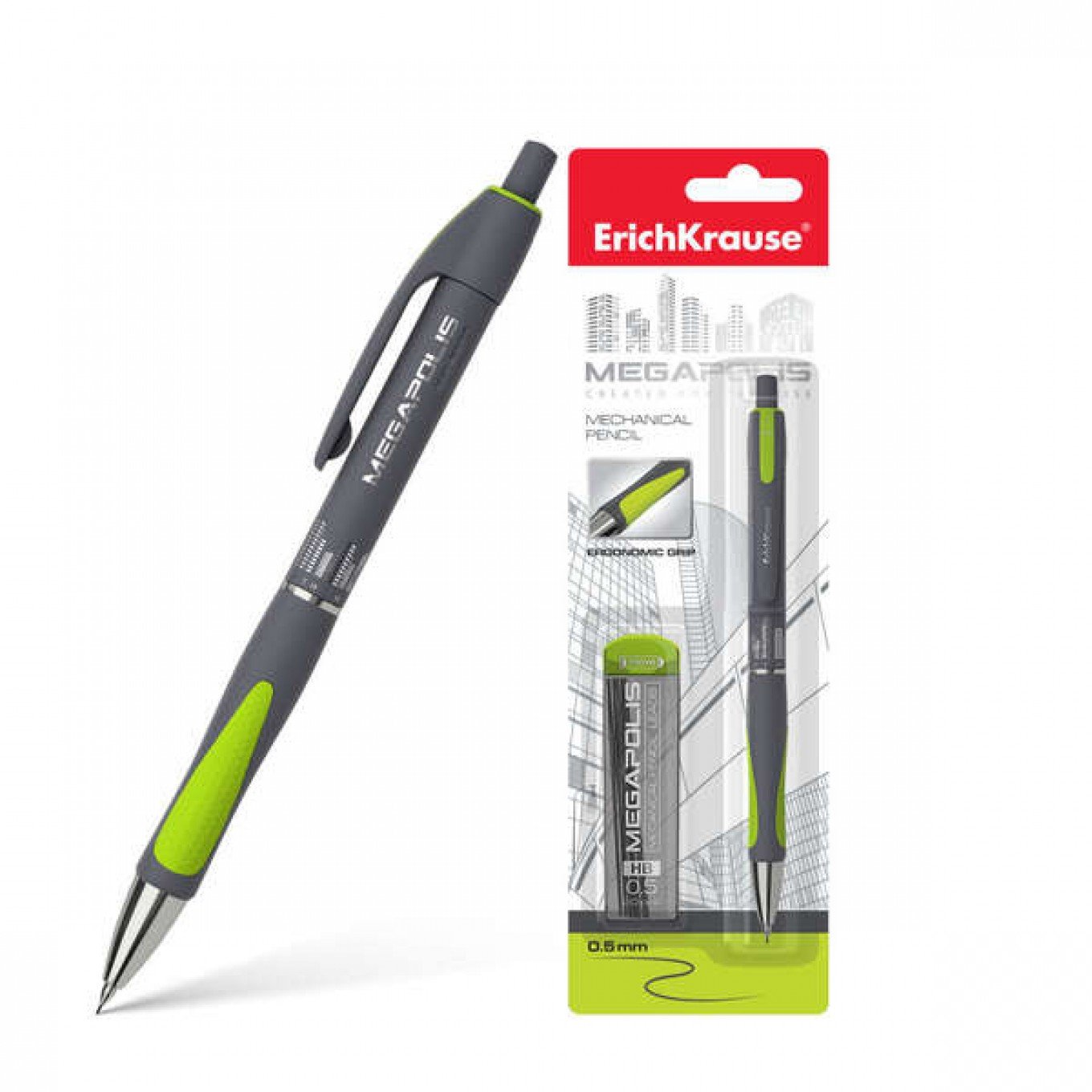 Matita ErichKrause Megapolis Concept con incluse 20 mine 0.5mm