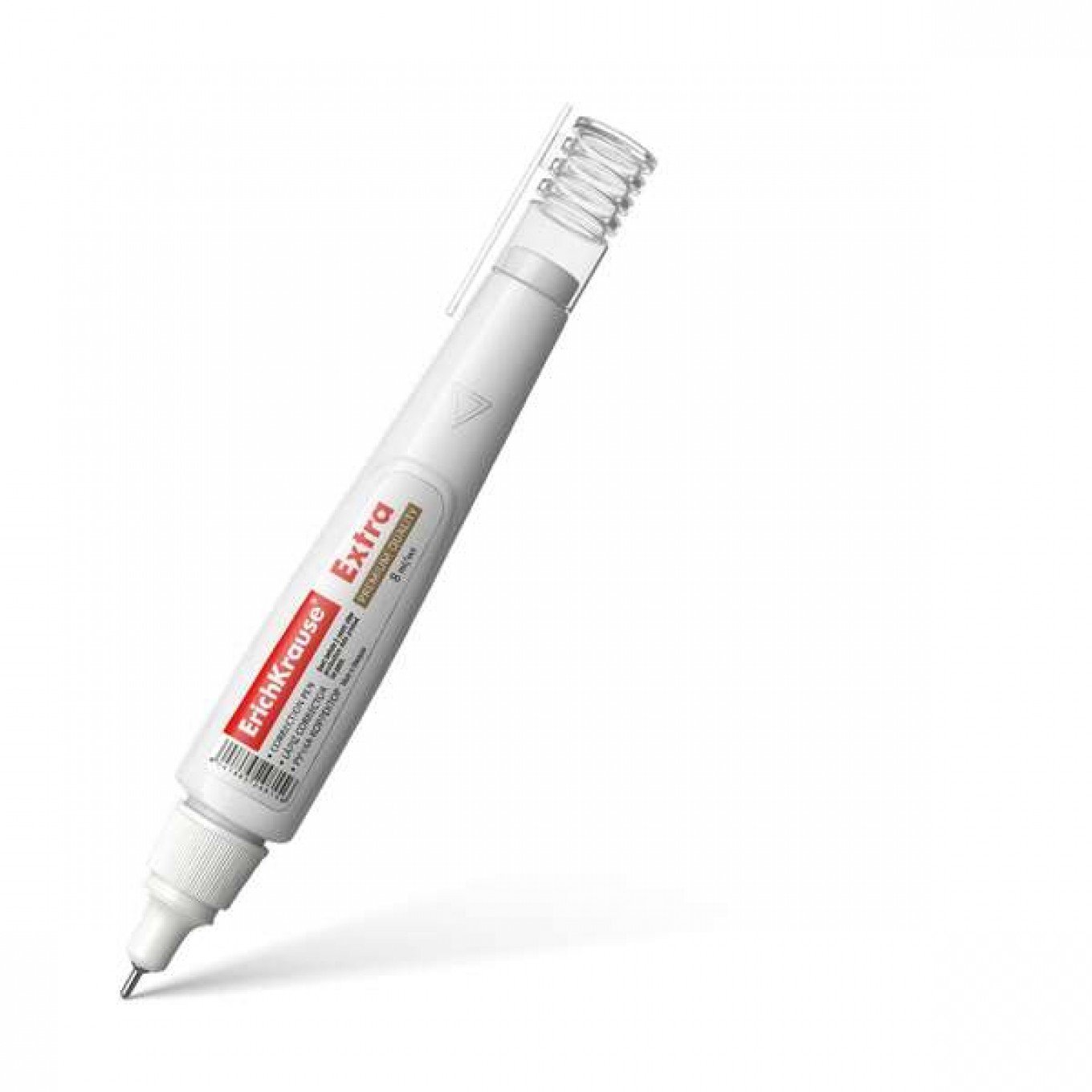 Penna correttore extra Erichkrause - Asciugatura rapida - Alta qualità - Resistente al freddo - A base solvente - Colore bianco