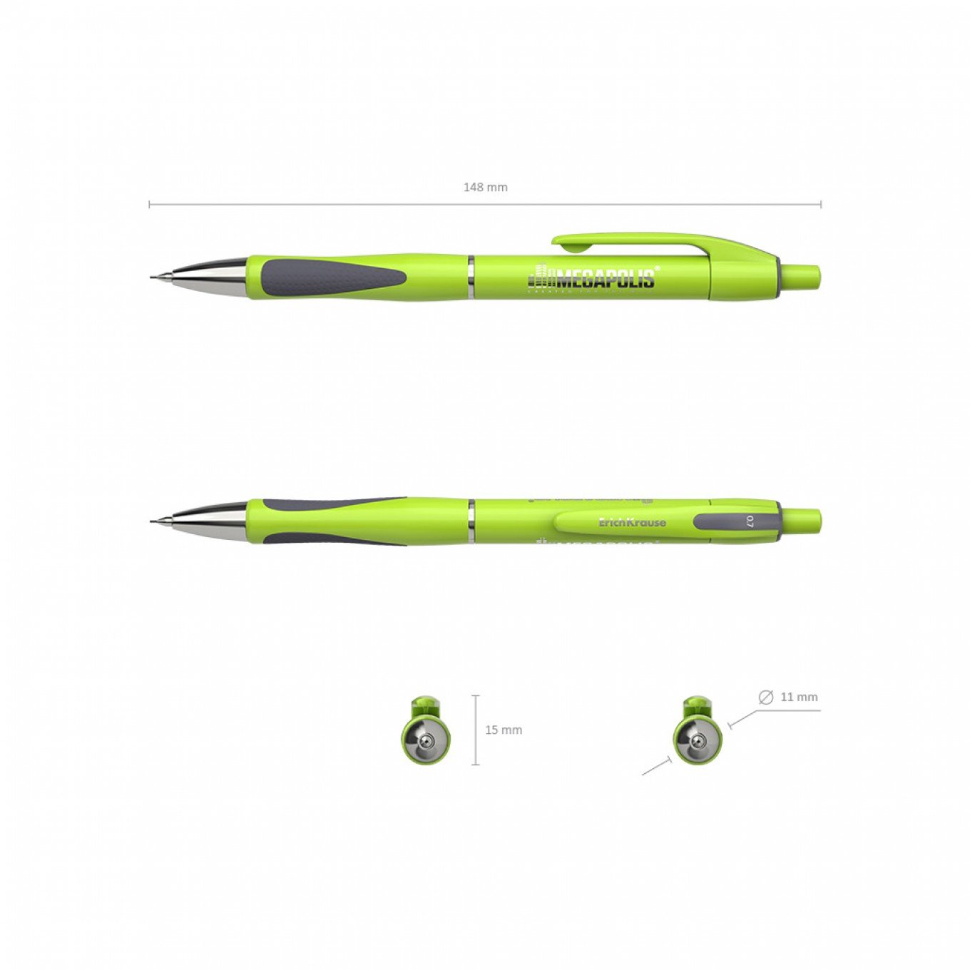 1 Matita meccanica ErichKrause Tropic 0,5 mm, HB Colori assortiti