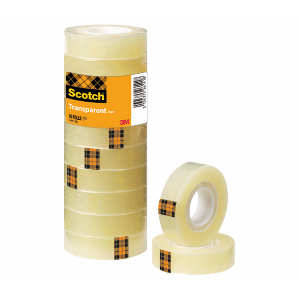 Nastro Adesivo Trasparente 15 mm x 33 metri Pack 10