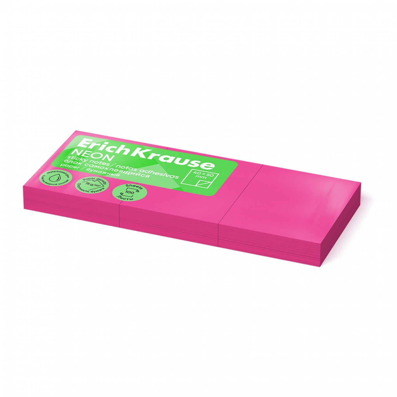 Post-it per Appunti ErichKrause 50х40 mm, 300 fogli, Rosa Fluo