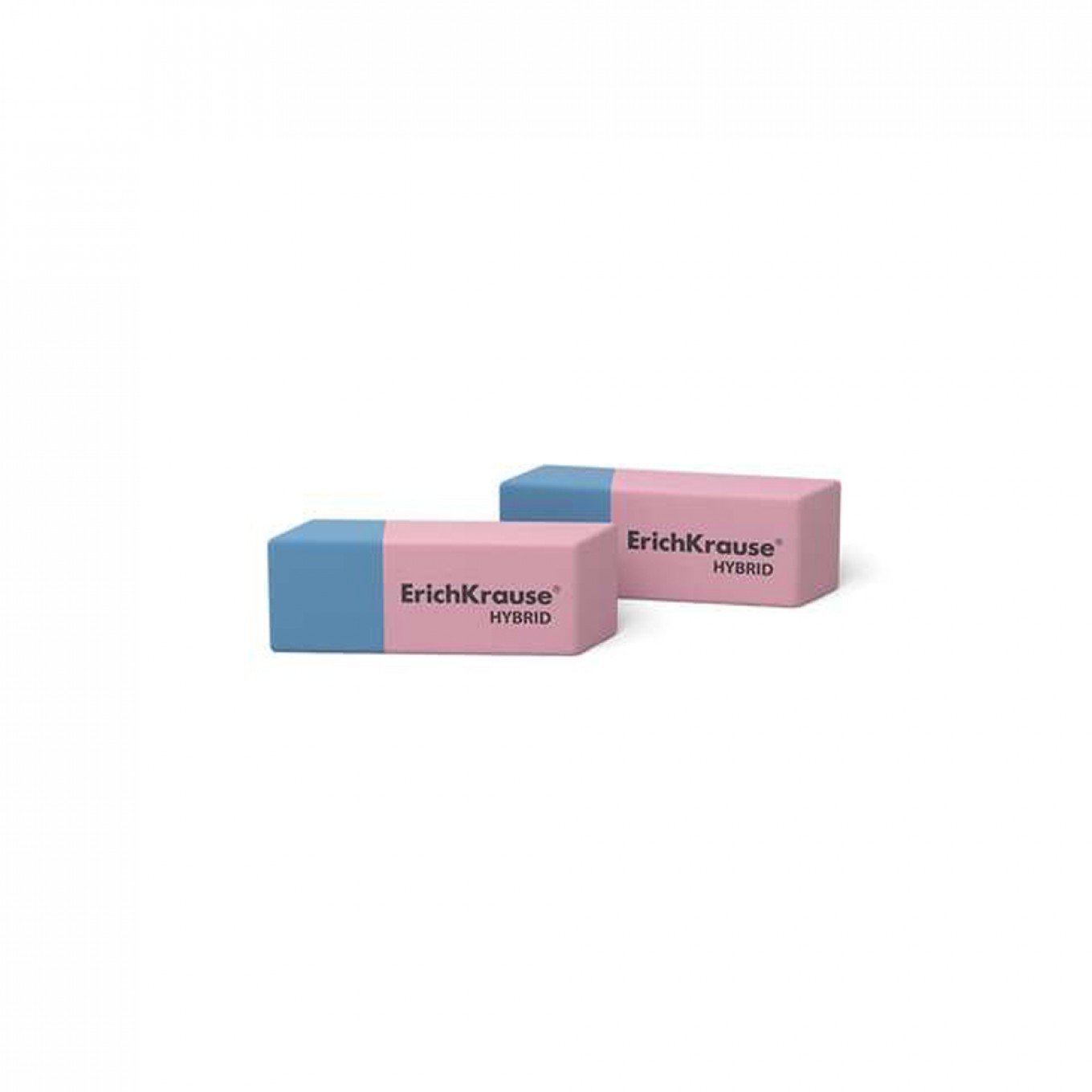 Gomma bifacciale ibrida Erichkrause - Diversi gradi di durezza - Gomma termoplastica ipoallergenica - Colore rosa e blu