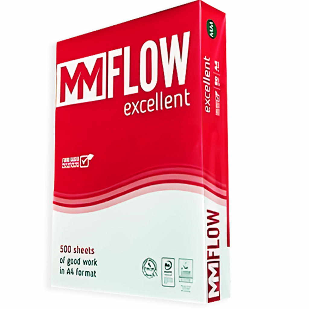 Carta A4 80 gr MM FLOW EXCELLENT - Bancale 240 Risme Per Stampante, Ufficio, Fotocopie, Multiuso - Bianca