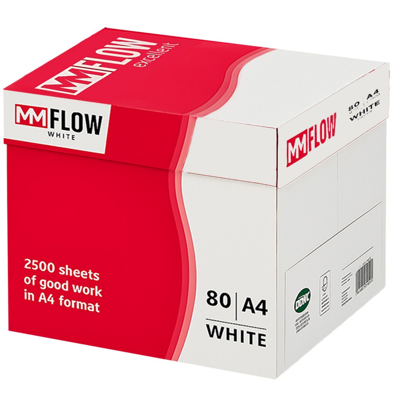 Carta A4 80 gr MM FLOW EXCELLENT - Bancale 240 Risme Per Stampante, Ufficio, Fotocopie, Multiuso - Bianca