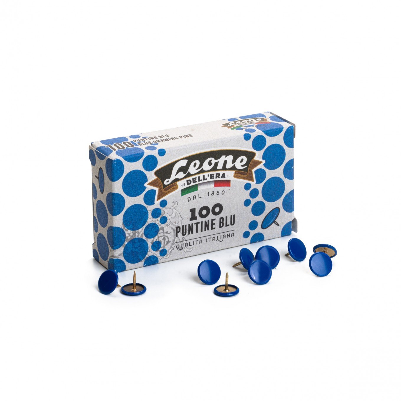 100 Puntine Colorate Blu Leone Dell'Era - Made in Italy