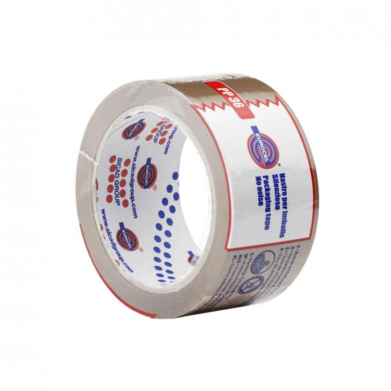 Nastro da Imballo Eurocel PP36 con Srotolamento silenzioso Avana 50 mm x 66 m Confezione Singola