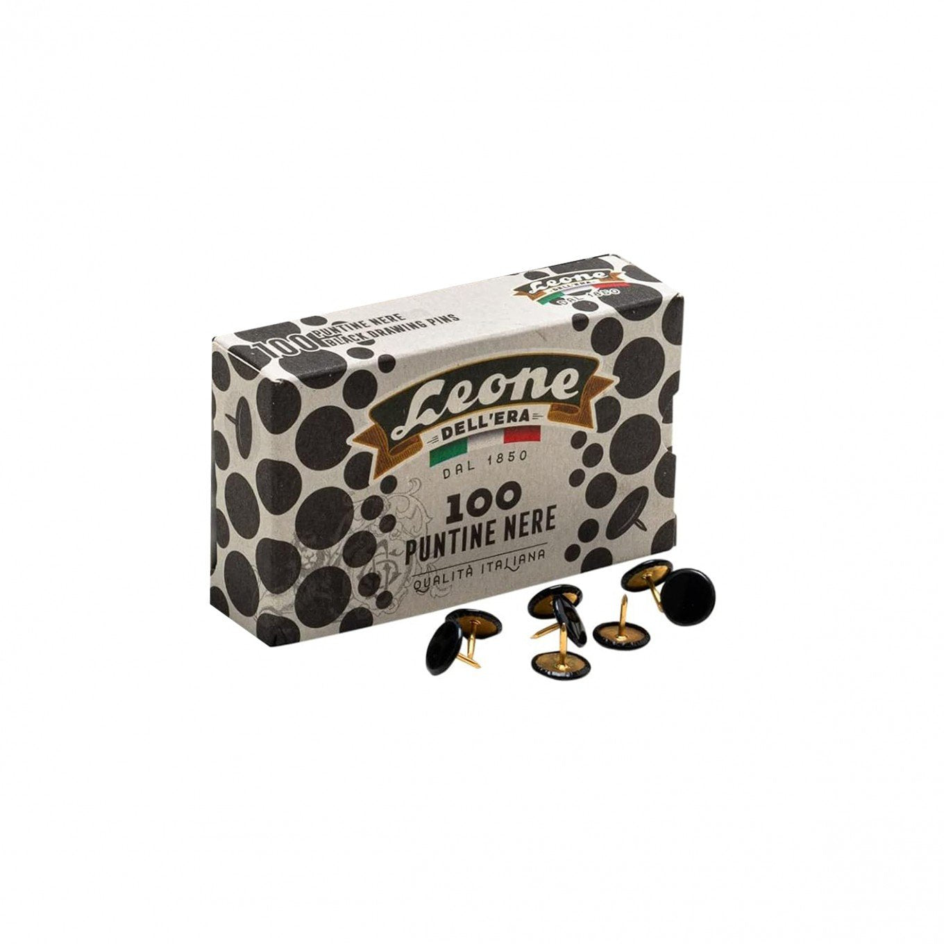 100 Puntine Colorate Nere Leone Dell'Era - Made in Italy